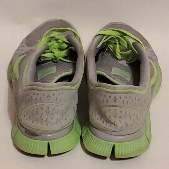 Nike Women's Free Run 3 Size 8 Grey/Volt (510643-031) Neon Green Diamond Running - Picture 4 of 9